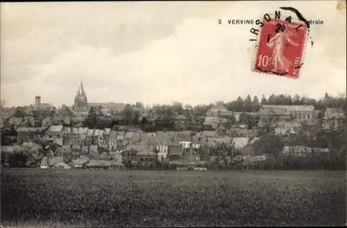 Ak Vervins Aisne, Vue générale