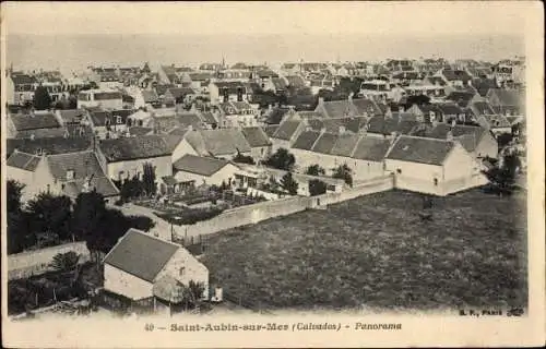 Ak Saint Aubin sur Mer Calvados, Panorama