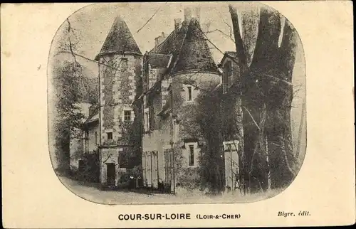 Ak Cour sur Loire Loir et Cher, Vue du Château