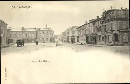 Ak Saint Mihiel Meuse, La place des Halles