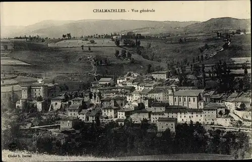 Ak Chalmezelles Loire, Vue générale