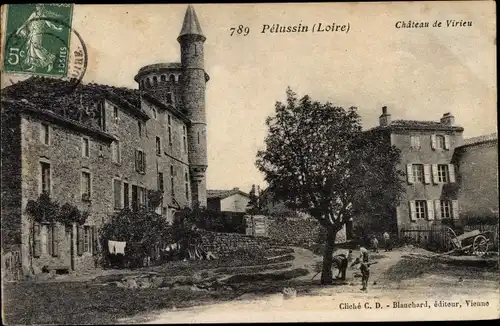 Ak Pelussin Loire, Château de Virieu