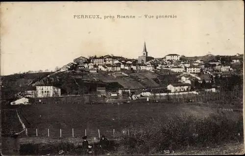 Ak Perreux Loire, Vue générale