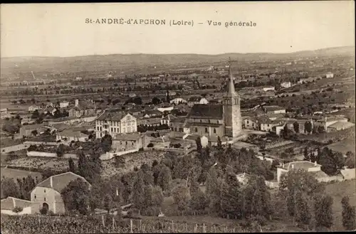 Ak Saint Andre d'Apchon Loire, Vue générale