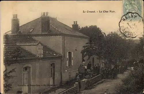 Ak Le Creusot Saône-et-Loire, Le Chat Noir