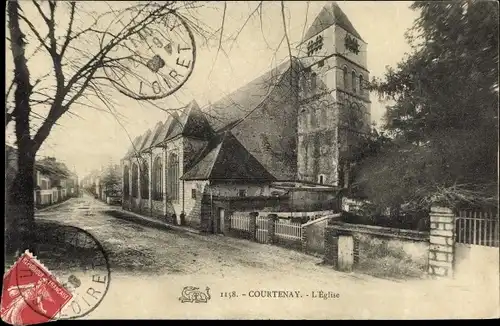 Ak Courtenay Loiret, L'Église