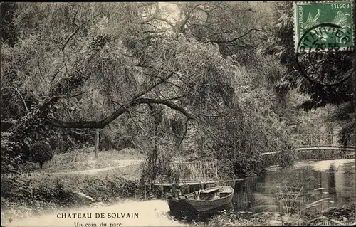 Ak Solvain Loiret, Château, Un coin du parc