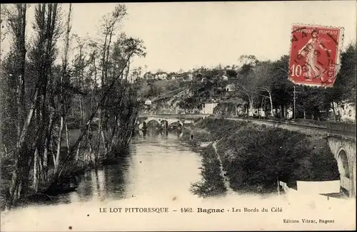 Ak Bagnac Lot, Les Bords du Célé