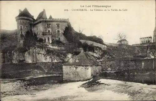 Ak Cabrerets Lot, Le Château et la Vallée du Célé