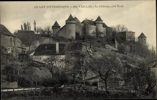 Ak Vaillac Lot, Le Château, Côté Nord