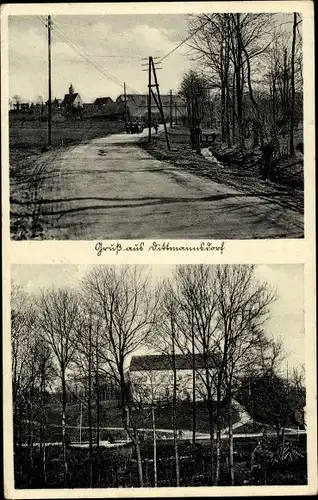 Ak Dittmannsdorf Reinsberg, Straßenpartie, Gasthaus