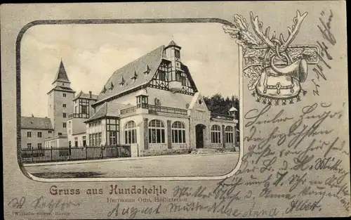 Passepartout Ak Berlin Wilmersdorf Grunewald, Gasthaus Hundekehle, Hermann Otto