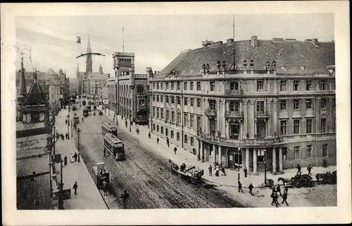 Ak Berlin Mitte, Mühlendamm, Sparkasse, Straßenbahn