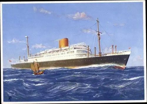 Künstler Ak Doppelschraubenturbinenschnelldampfer Scharnhorst, Dampfschiff, Norddeutscher Lloyd