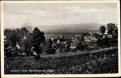 Ak Winterbourne Stoke Wiltshire, General View