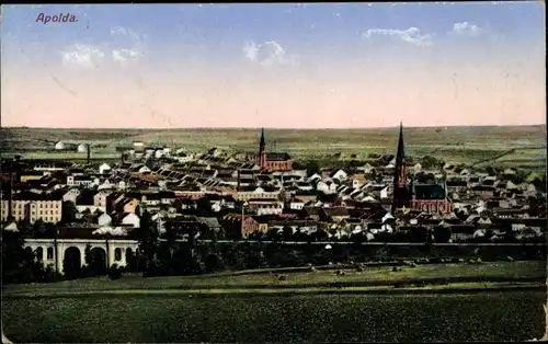 Ak Apolda in Thüringen, Panorama vom Ort