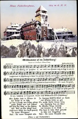 Lied Ak Wilhelm Vogel, Fichtelberghaus, Erzgebirge