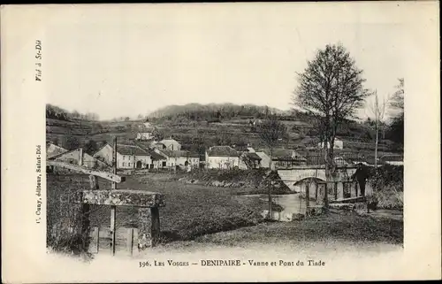 Ak Denipaire Vosges, Vanne et Pont du Tiade, ecluse