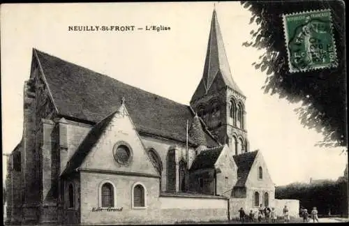 Ak Neuilly Saint Front Aisne, L'Église