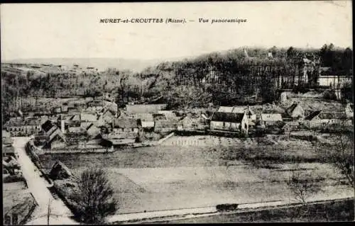 Ak Muret et Crouttes Aisne, Vue panoramique