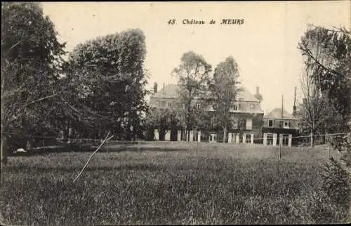 Ak Meurs Aisne, Vue du  Château