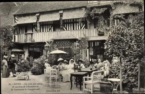 Ak Dives Calvados, Coin des cours et jardins de l'Hostellerie de Guillaume le Conquerant