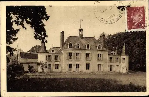 Ak Cour Cheverny Loir et Cher,  Les Tourelles