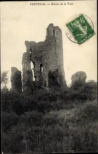 Ak Freteval Loir et Cher, Ruines de la Tour