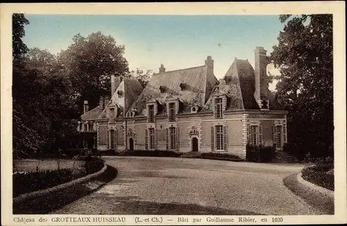 Ak Grotteaux Huisseau Loir et Cher, Vue du Château