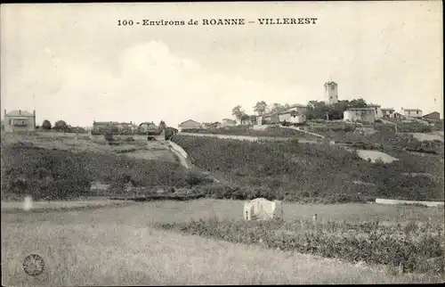 Ak Roanne Loire, Villerest, Vue générale