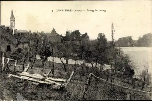 Ak Dampierre Loiret, Étang du bourg