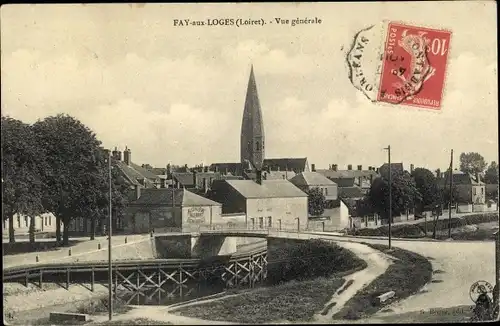 Ak Fay aux Loges Loiret, Vue générale