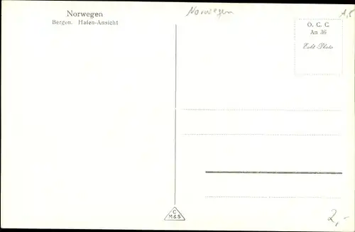 Ak Bergen Norwegen, Hafenansicht