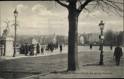 Ak Bruxelles Brüssel, Avenue Emile de Mot vue vers l'Exposition