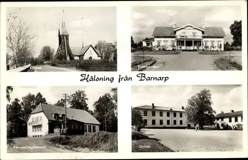 Ak Barnarp Schweden, Kyrkan, Skolan, Prastgarden