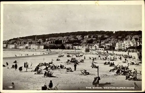 Ak Weston super Mare South West England, The Sands