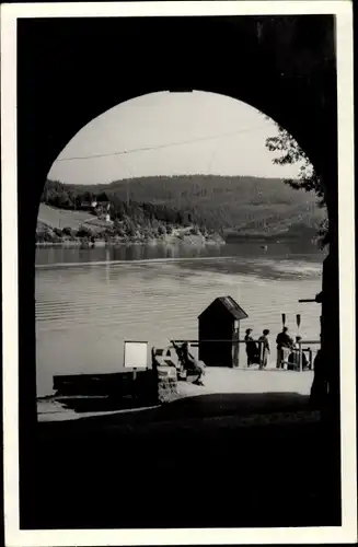 Ak Saalburg Ebersdorf in Thüringen, Stausee, Anlegestelle