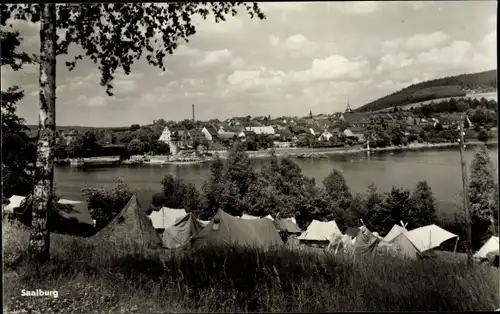 Ak Saalburg Ebersdorf in Thüringen, Stausee, Bleilochtalsperre, Zeltplatz