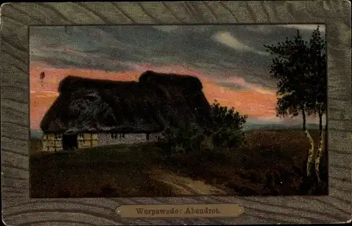 Künstler Ak Worpswede in Niedersachsen, Abendrot, Nr. 1114