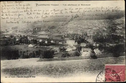 Ak Plainfaing Vosges, Vue générale de Barancon