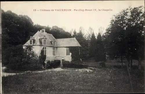 Ak Vauxbuin Aisne, Pavillon Henri IV, la Chapelle