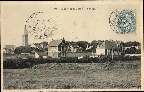 Ak Bernières Calvados, Vu de la plage