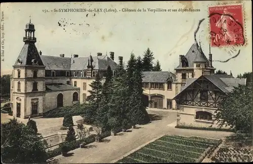 Ak Saint Symphorien de Lay Loire, Château de la Verpilliere