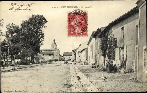 Ak Richardménil Meurthe-et-Moselle, La Montée