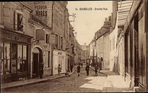 Ak Charolles Saône-et-Loire, Grande Rue