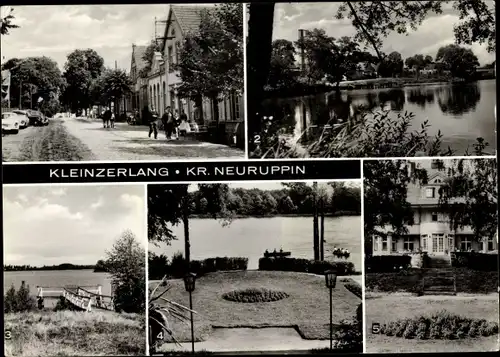 Ak Kleinzerlang Rheinsberg in Brandenburg, Dorfstraße, Kleiner Pölitzsee, FDGB Café