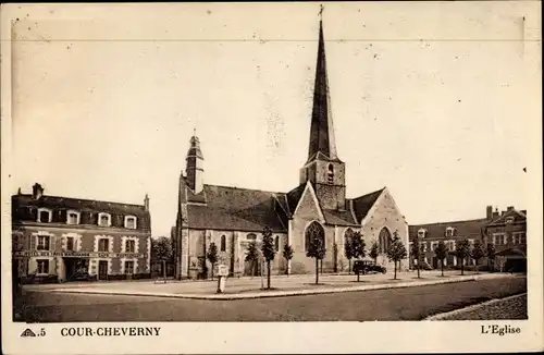 Ak Cour Cheversy Loir et Cher, Vue de l'Eglise