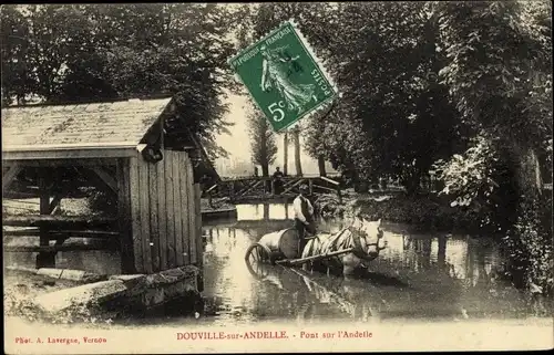 Ak Douville sur Andella Eure, Pont sur l'Andelle