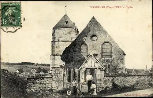 Ak Ecardenville sur Eure, L'Église