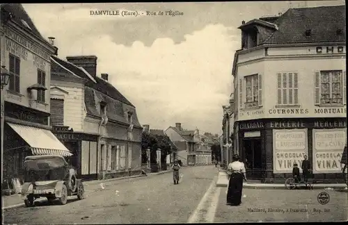 Ak Damville Eure, Rue de l'Église